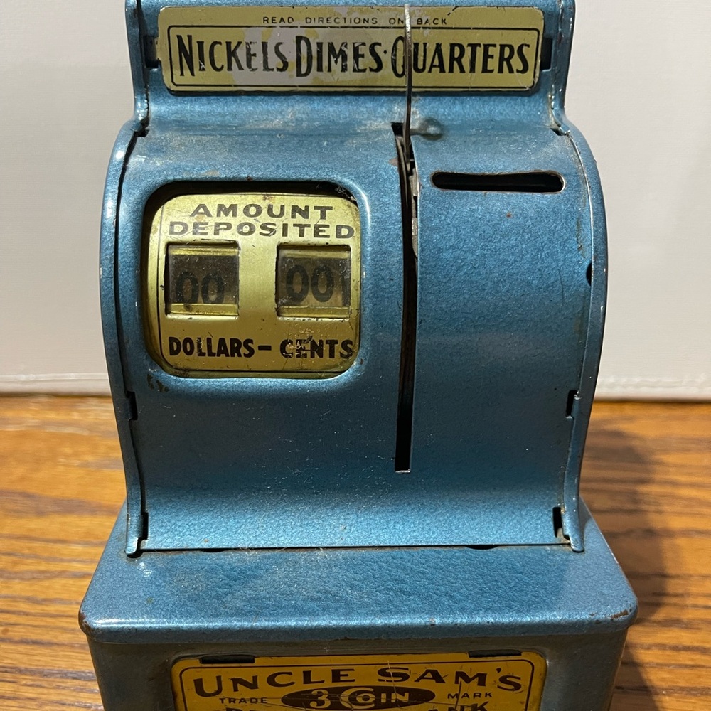 Vintage Uncle Sam’s 3 Coin Register Bank